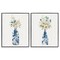 Stupell Industries Chinoiserie Blooms White Bouquets 2 Piece Black Framed Giclee Art Set, design by Carol Robinson